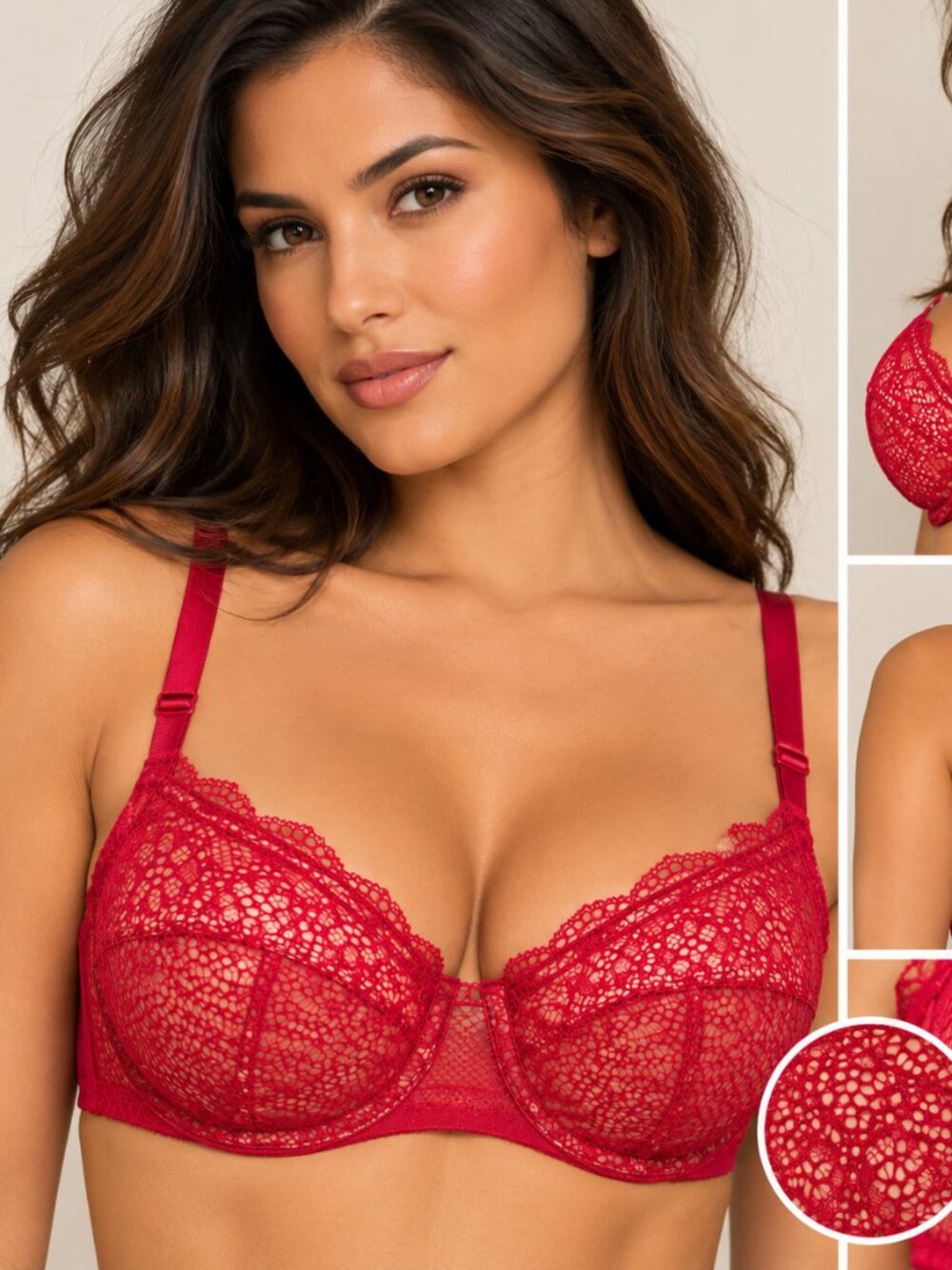 NWT Victoria’s Secret/ Very Sexy Red Lace Balconette Underwire Bra 34DD